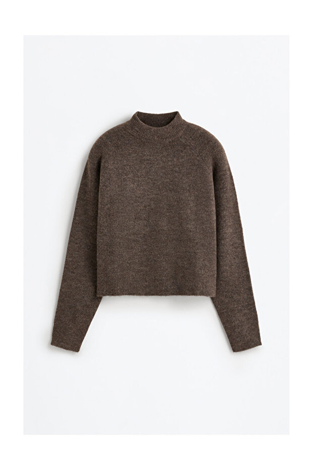 Женски пуловер с висока яка - 6