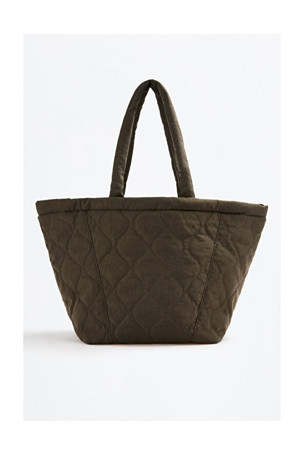 Kobieca pikowana nylonowa torba na zakupy - 1