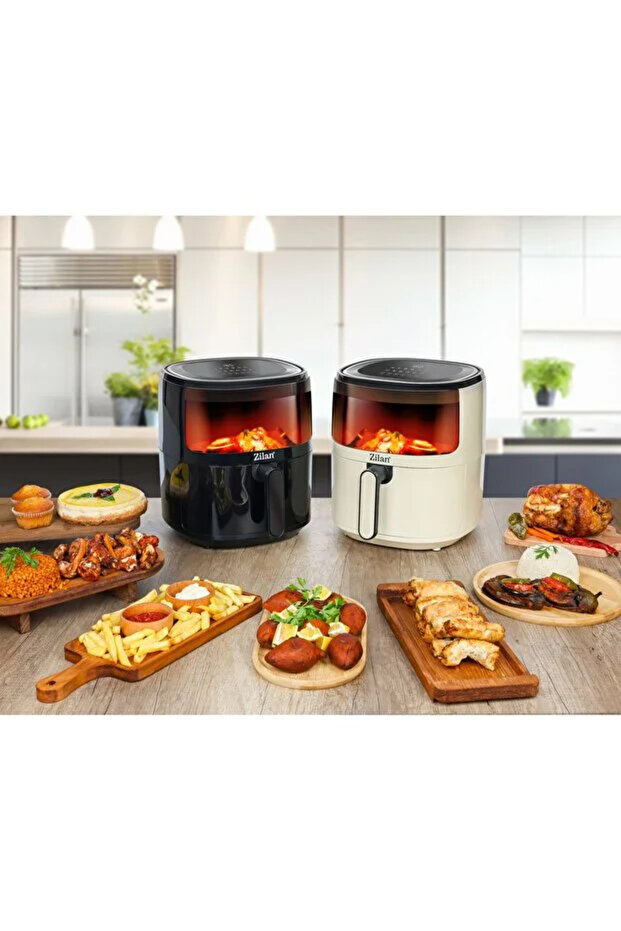 ZLN9984 légkeveréses fritőz, 1500 W, 5 literes űrtartalom, maximális hőmérséklet 200 fok, krémszínű - 7