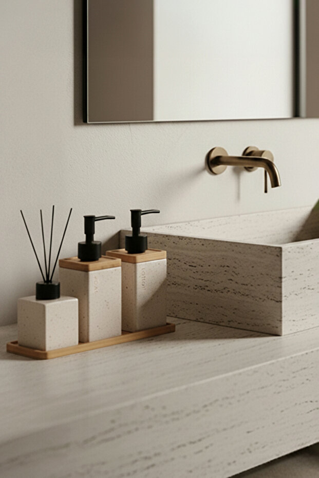 3'lü Seramik Banyo Sabunluk Seti TPHAW26BI00000 - 1