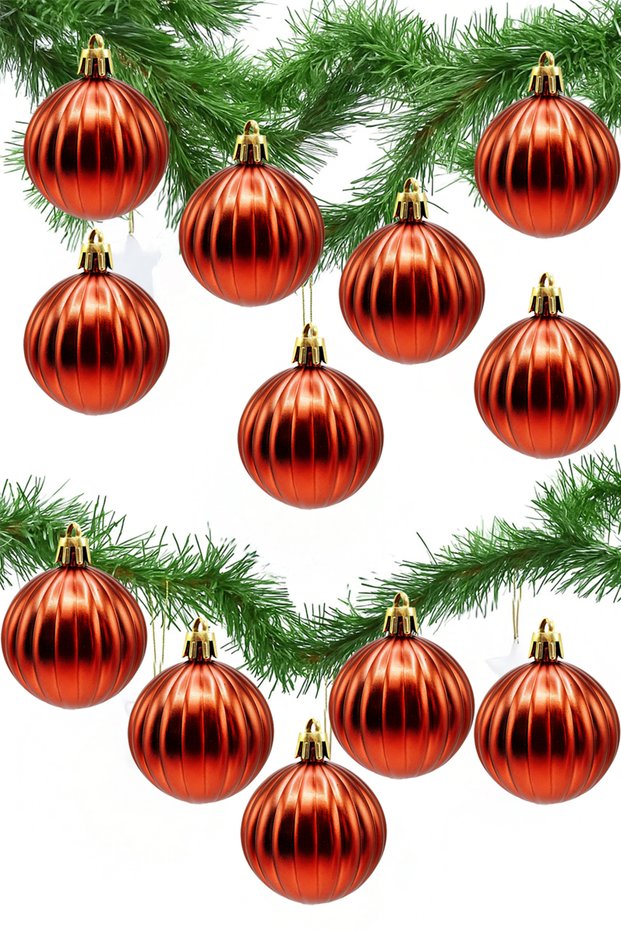 New Year's 12-Piece 5cm Cici Ball Matte Christmas Tree Ornament
