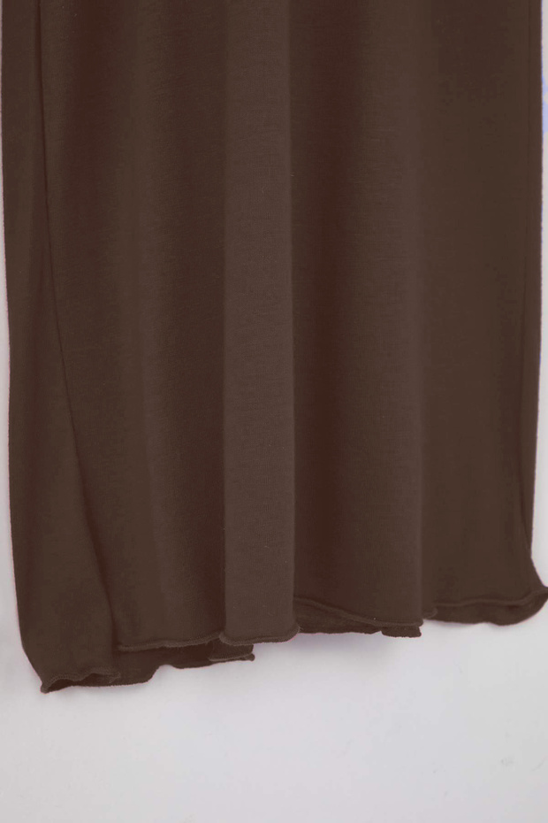 Kahverengi  Viskon Örme İnce Pijama Altı TBBAW26IA00001 - 3