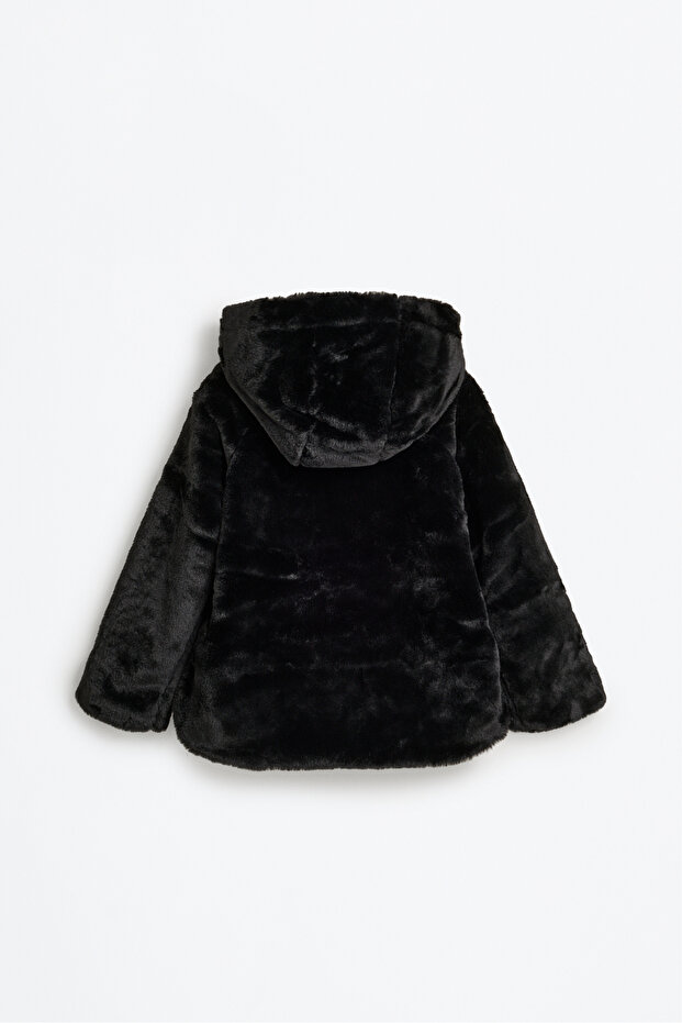 Dziecięcy płaszcz z kapturem FUR-EFFECT dla dziewczynek - 2
