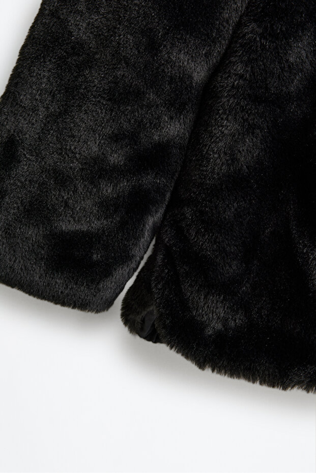 Dziecięcy płaszcz z kapturem FUR-EFFECT dla dziewczynek - 3