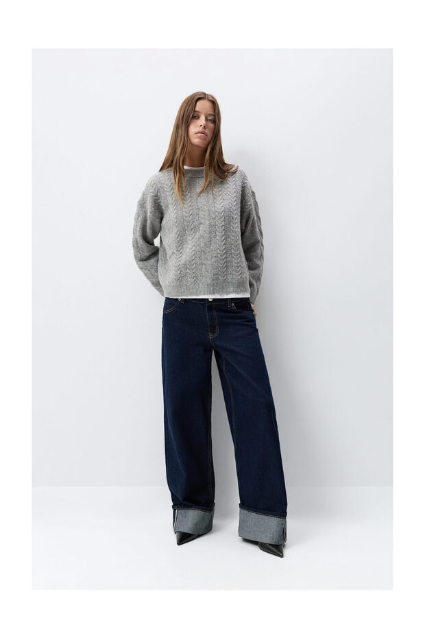 Kobieta Sweter z dzianiny typu cable knit - 8