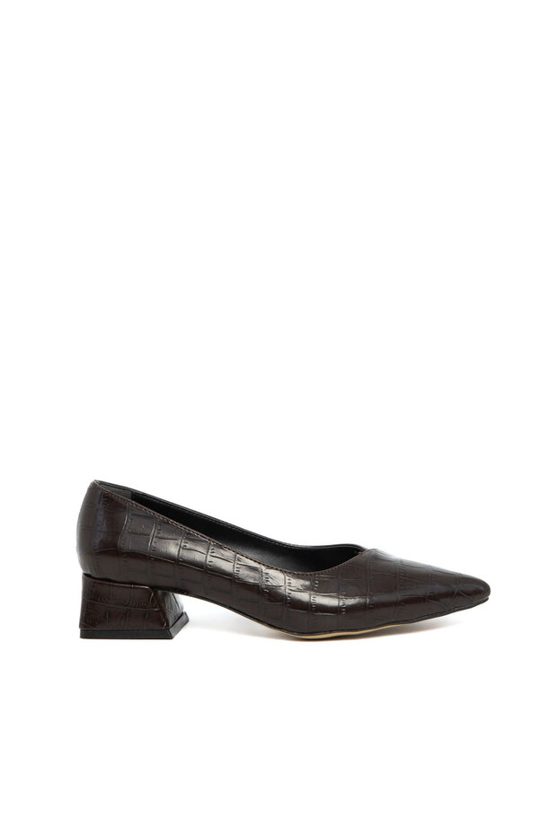 Brown Women's Classic Heeled Shoes 21198