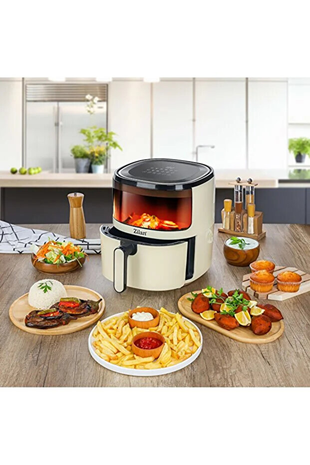ZLN9984 légkeveréses fritőz, 1500 W, 5 literes űrtartalom, maximális hőmérséklet 200 fok, krémszínű - 5