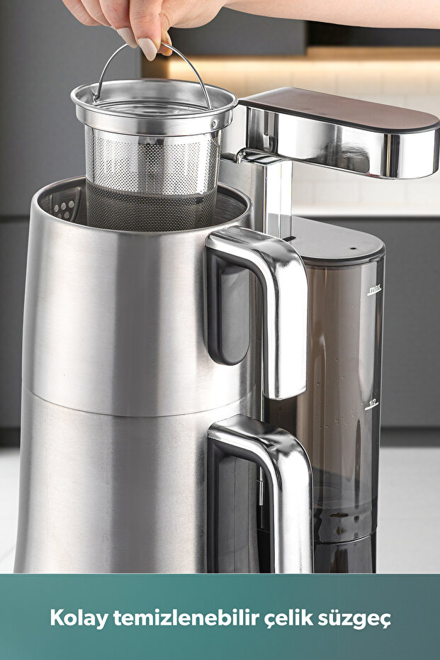 ماكينة صنع الشاي الأوتوماتيكية الناطقة تيابوت 1785H كروم - 6