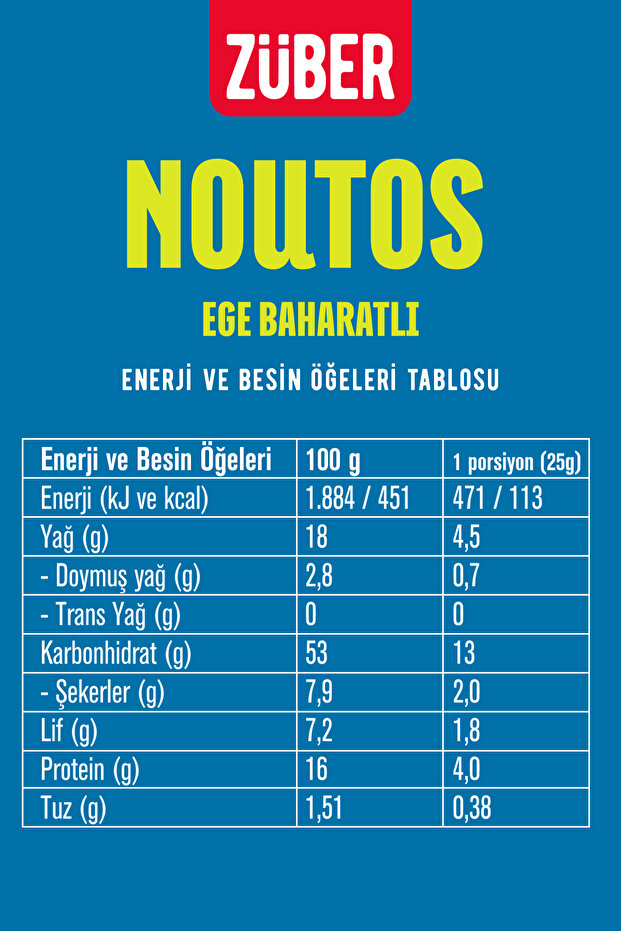 Noutos Fırınlanmış Nohut Cipsi Ege Bah. 55 g - 2