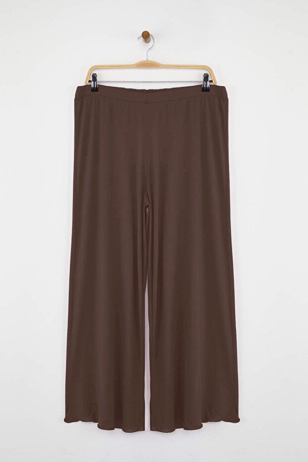 Kahverengi  Viskon Örme İnce Pijama Altı TBBAW26IA00001 - 4