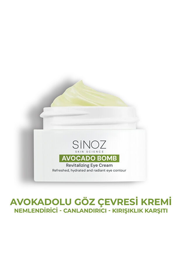 Sinoz Avokado Bomb Göz Çevresi Bakım Kremi - Nemlendirici Canlandırıcı Kırışıklık Karşıtı 15 ml