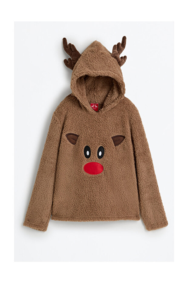 Man Men | Puszysta piżama renifera z kapturem - 4