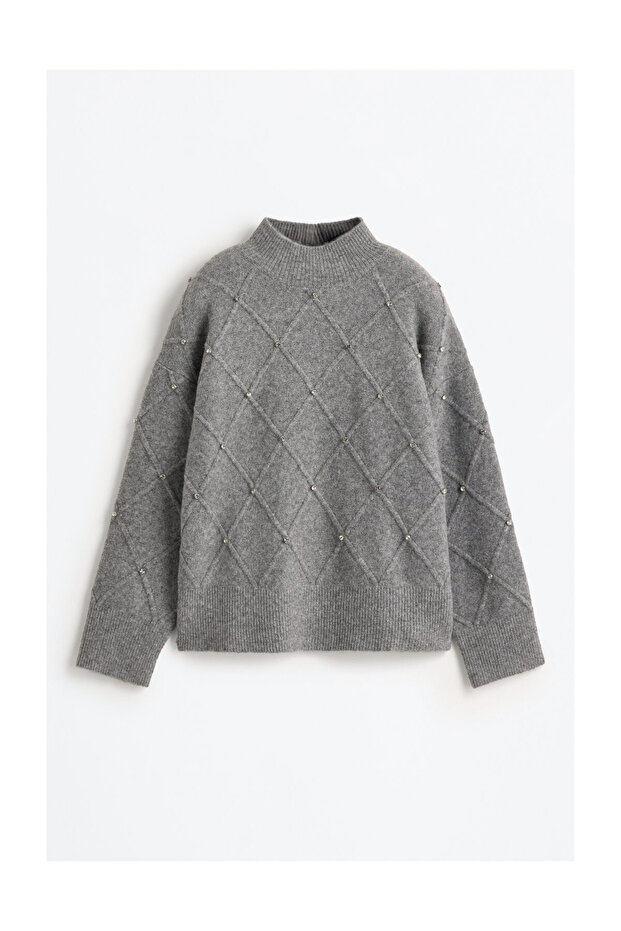 Zestaw damski JERSEY PARTY Z APLIKACJĄ RELIEFOWĄ - 1