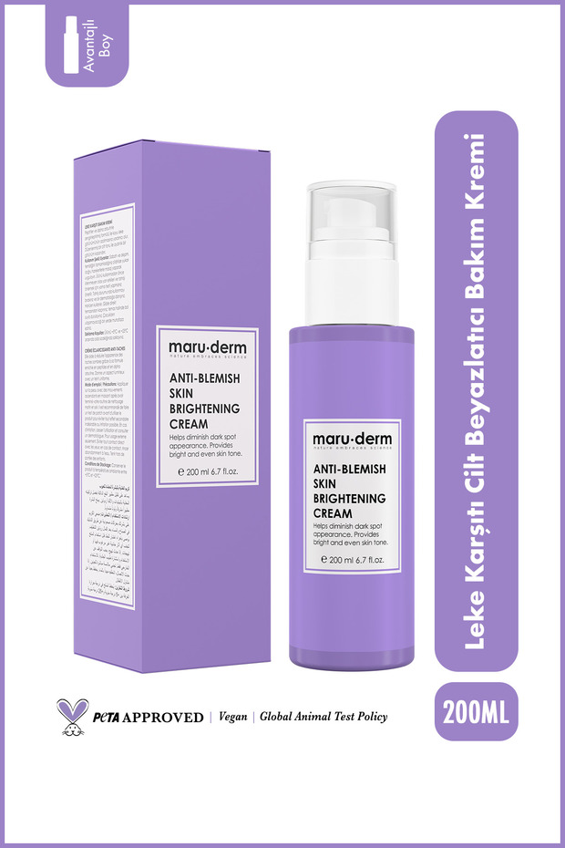 Maru.Derm Leke Karşıtı Cilt Beyazlatıcı Yüz Bakım Kremi 200 ML