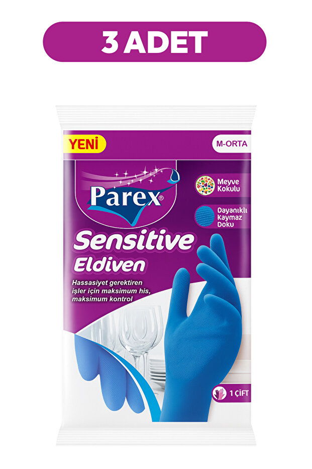 Sensitive Eldiven Orta Boy Üçlü Paket - 1