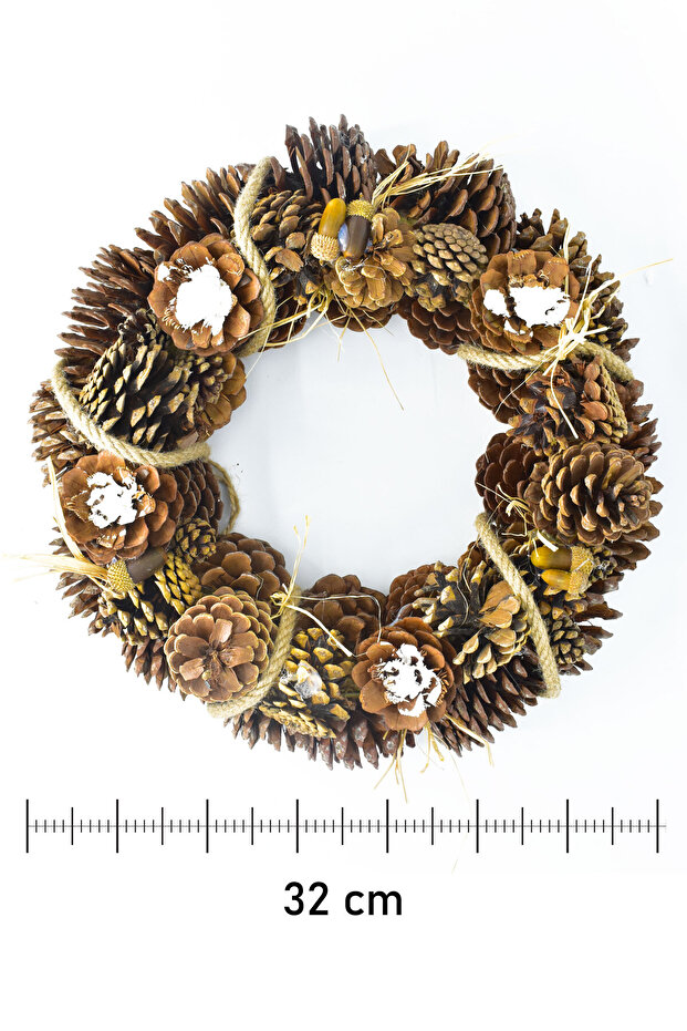 Yılbaşı Kapı Süsü Kapı Çelengi Doğal Kapı Süsü Yılbaşı Dekorasyon - 2