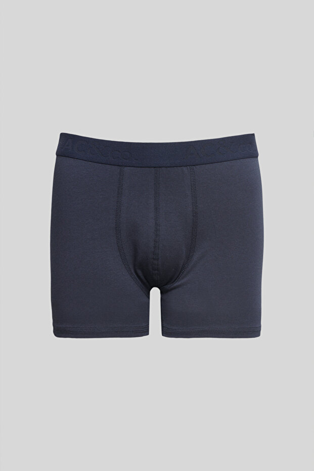 Erkek Premium Pamuklu Lacivert-kırmızı 3'lü Esnek Boxer Paketi (Damat Bohçası) Çeyiz Seti - 5