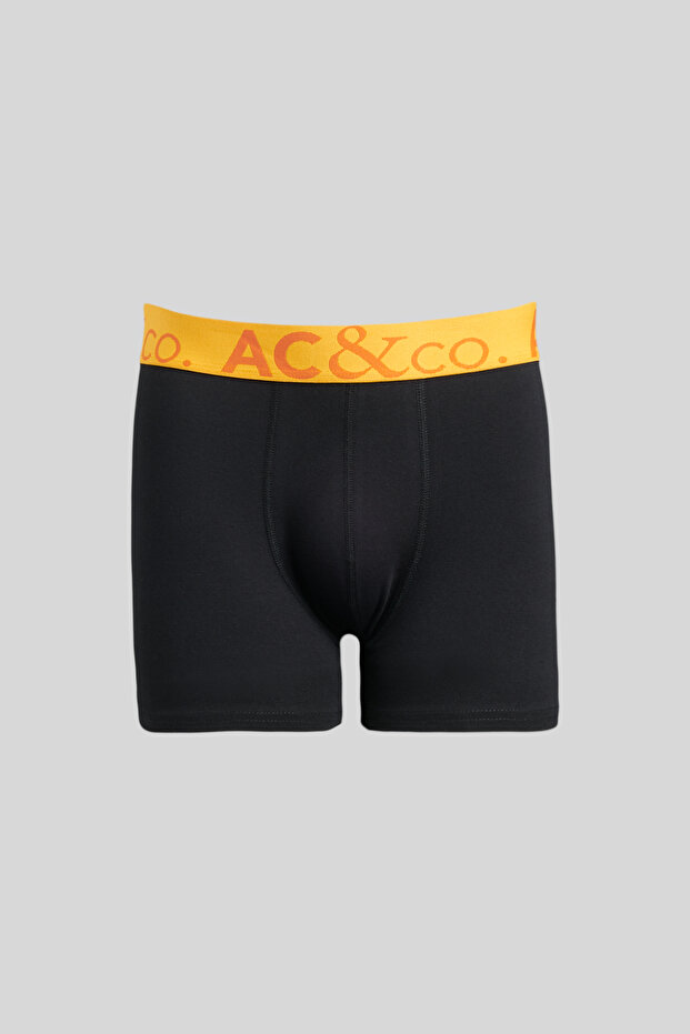 Erkek Premium Pamuklu Sıyah-lacı-antrasıt 3'lü Esnek Boxer Paketi (Damat Bohçası) Çeyiz Seti - 3