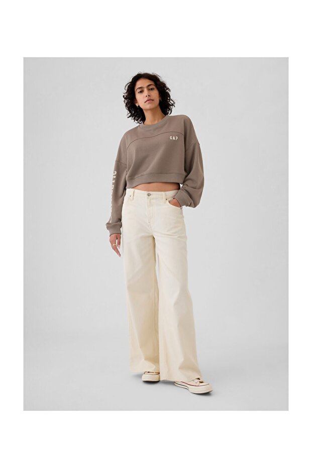 JPN DROP SHOULDER SUPER CROP CREW - 3