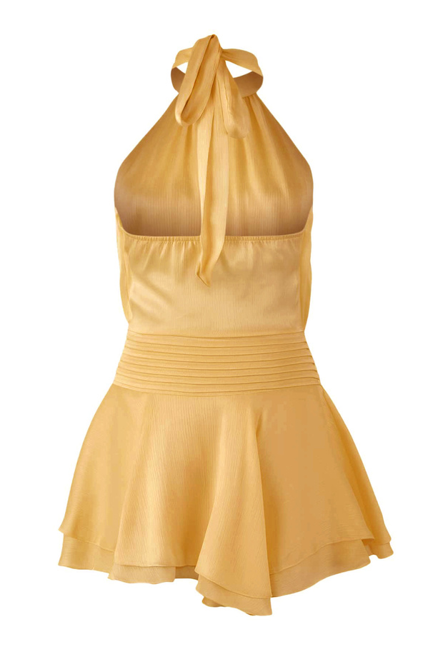 Sarı Süper Mini Dokuma Elbise TWOSS25EL00894 - 7