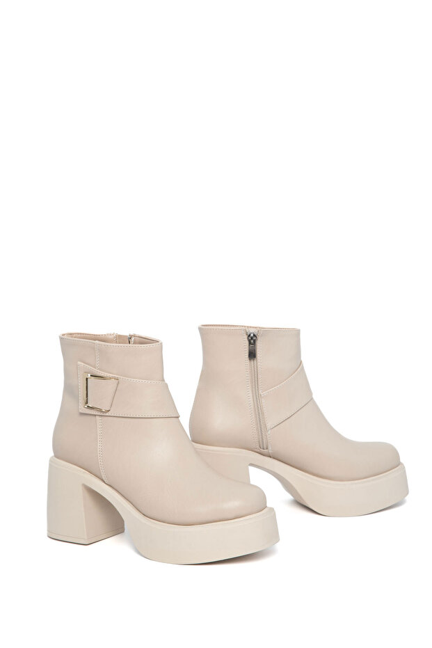 Bej Kadın Bot & Bootie 20932 - 4