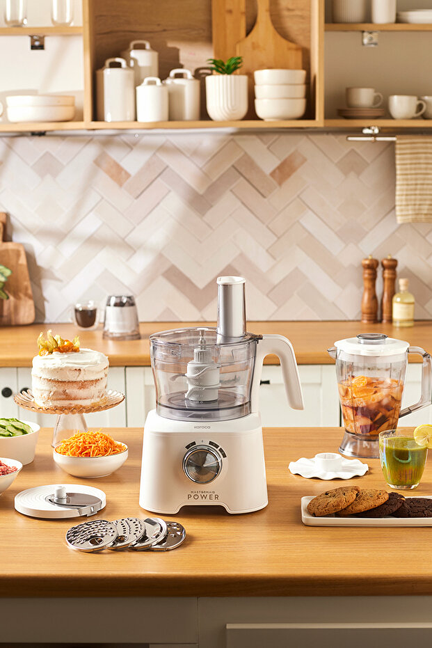 Mastermaid Power Multifunctional 10 in 1 Mutfak Robotu Matte White 2000W - 1