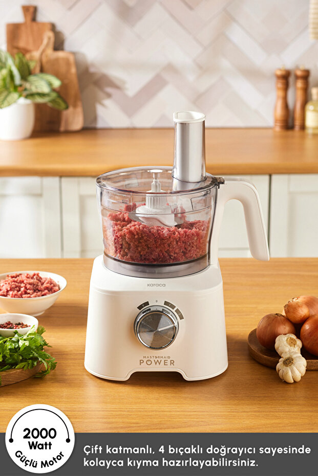 Mastermaid Power Multifunctional 10 in 1 Mutfak Robotu Matte White 2000W - 7