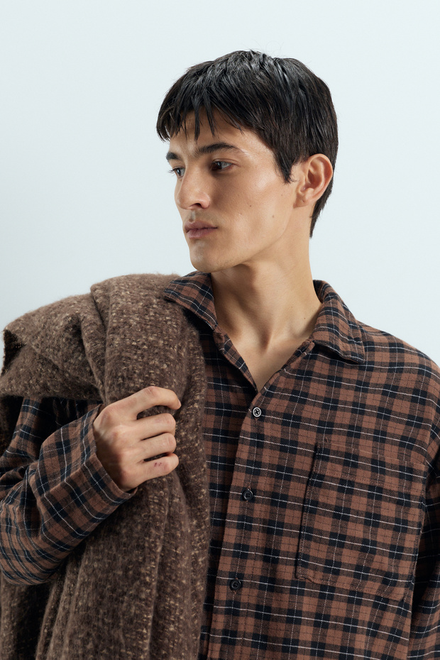 Męskie | Piżama flanelowa w kratę - 3