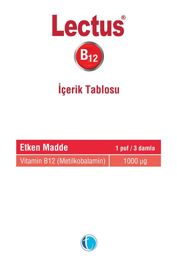 Lectus B12 Metilkobalamin Sprey 10 ml - 3