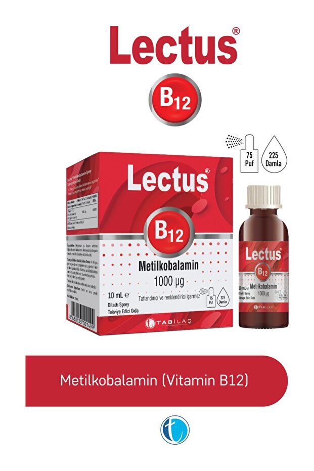 Lectus B12 Metilkobalamin Sprey 10 ml - 1