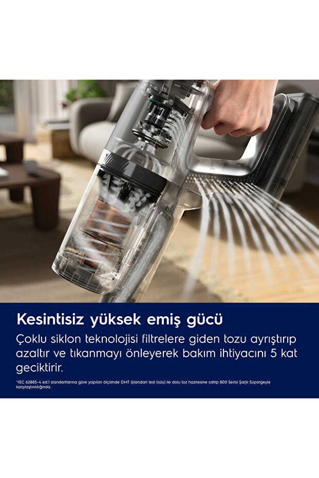 EP82H25WET 800 Serisi Hygienic Wet Islak&Kuru 10 Yıl Motor Garantili Kablosuz Süpürge - 3