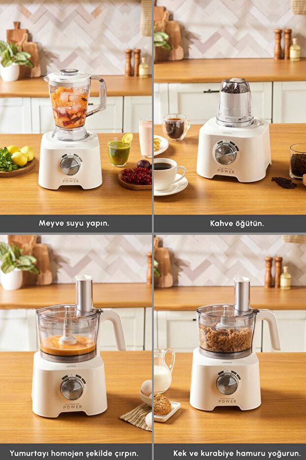 Mastermaid Power Multifunctional 10 in 1 Mutfak Robotu Matte White 2000W - 5