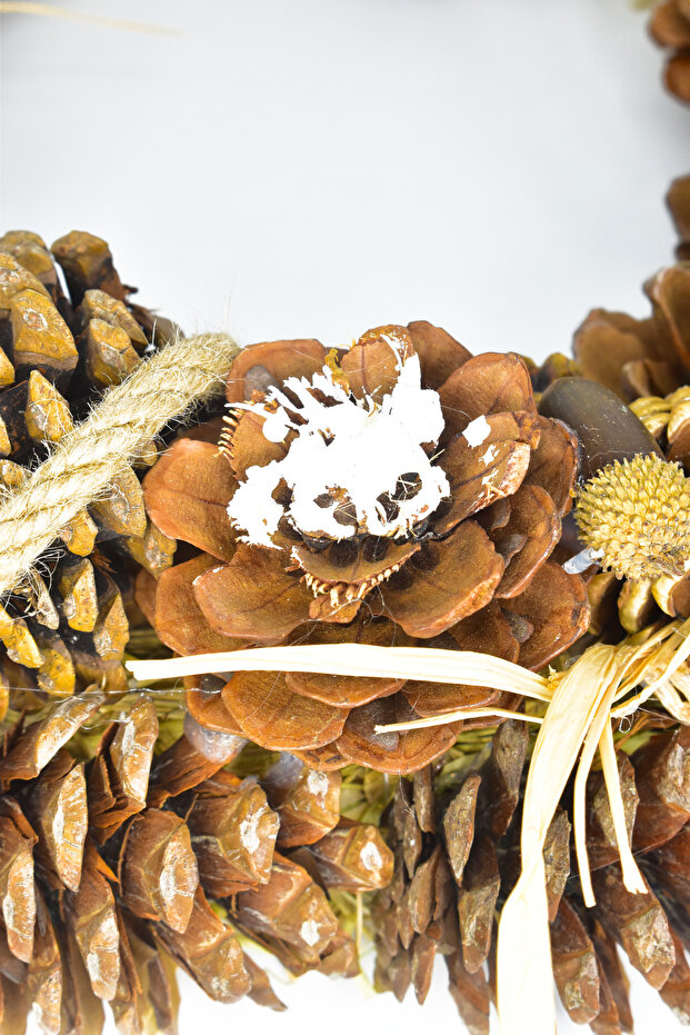 Yılbaşı Kapı Süsü Kapı Çelengi Doğal Kapı Süsü Yılbaşı Dekorasyon - 3