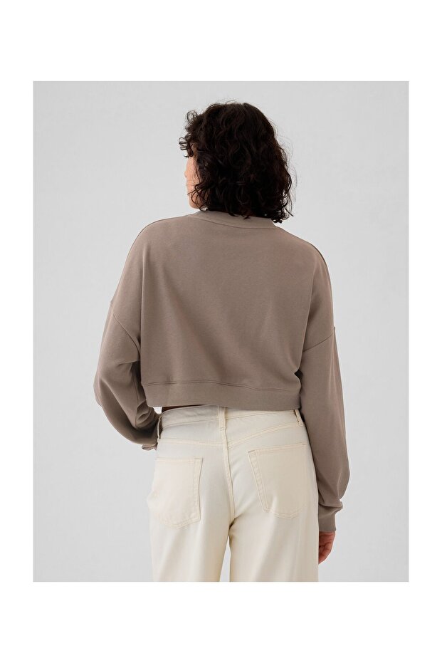 JPN DROP SHOULDER SUPER CROP CREW - 2
