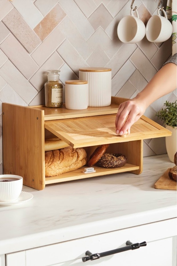 Massimo Bambu Ekmek Kutusu - 2