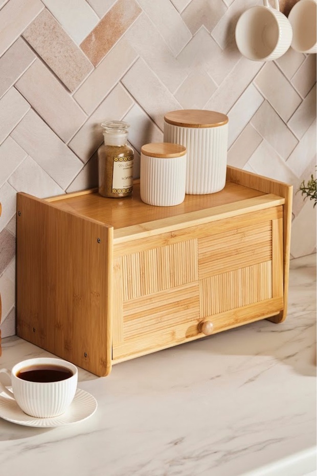 Massimo Bambu Ekmek Kutusu - 1