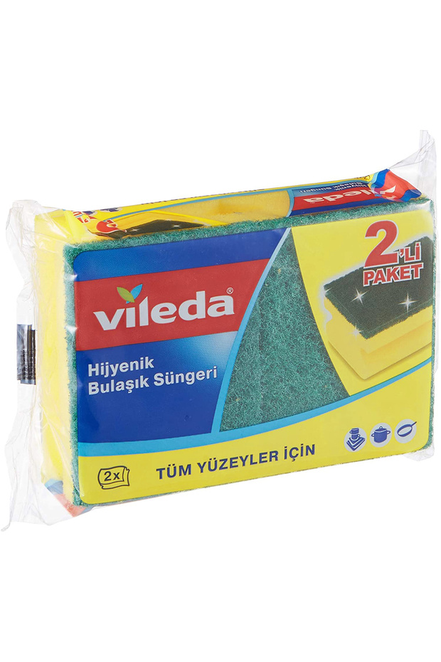 2 Li Yeşil Klasik Oluklu Sünger - 2