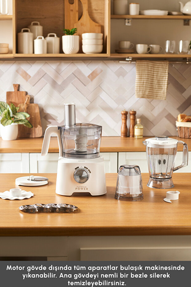 Mastermaid Power Multifunctional 10 in 1 Mutfak Robotu Matte White 2000W - 8