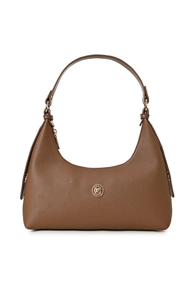 Tan Print Women's Shoulder Bag 05PO22K1596