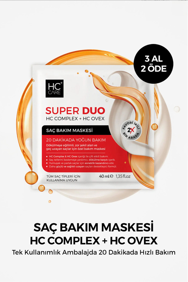HC Care HC Super Duo Saç Bakım Maskesi - 40 ml.