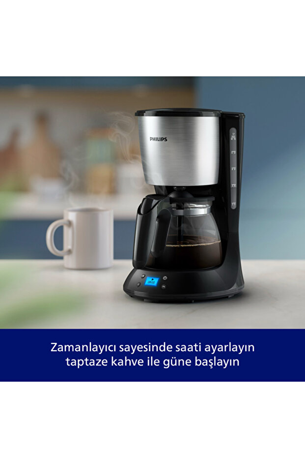 Filtre Kahve Makinesi, 1,2 Lt, Otomatik Kapanma, Cam Demlik, Kolay Doldurma, Zamanlayıcı, HD7459/20 - 4