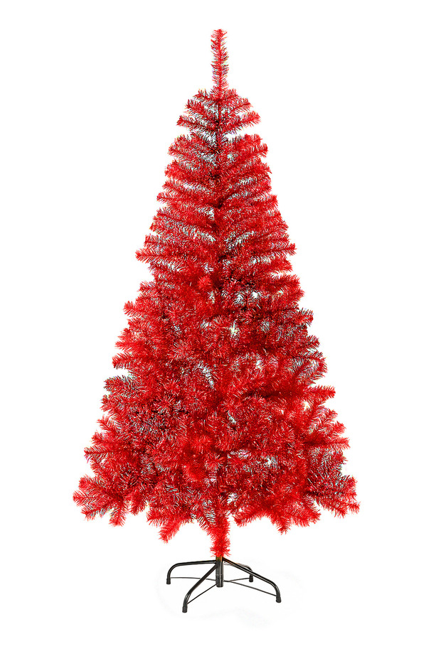 Premium Luxury Series 180 cm Silvery Red Christmas Pine Tree - 4