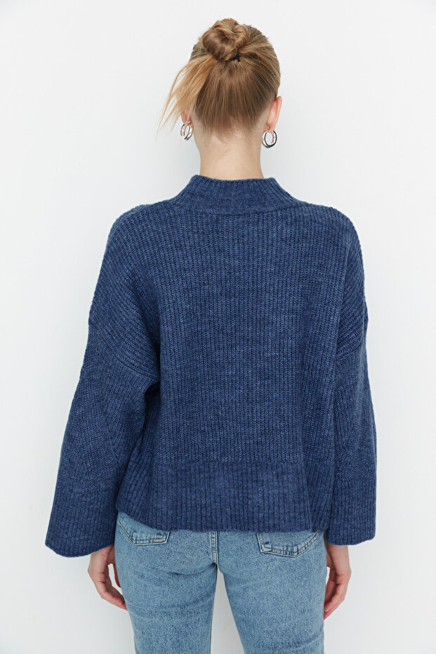 Indigo Yumuşak Dokulu Basic Triko Kazak TWOAW22KZ0474 - 5