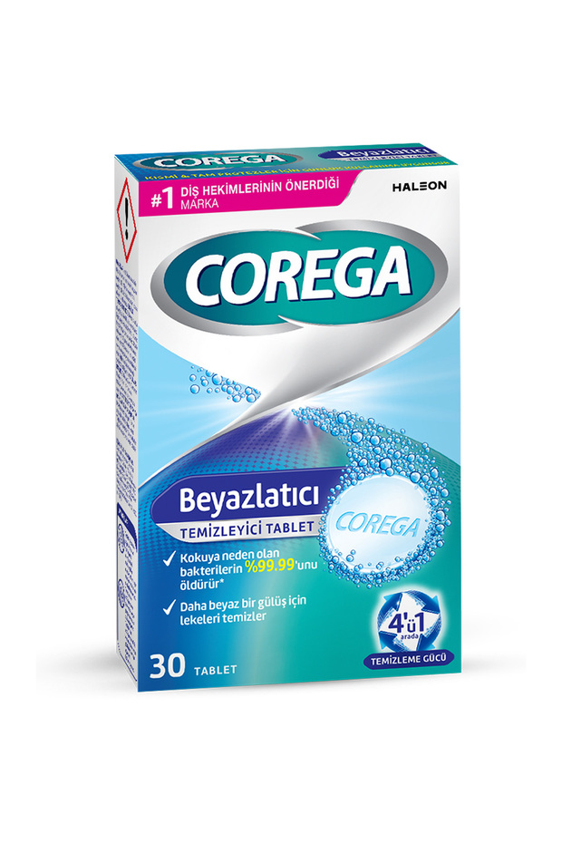 Corega Temizleyici Beyazlatıcı 30 Tablet