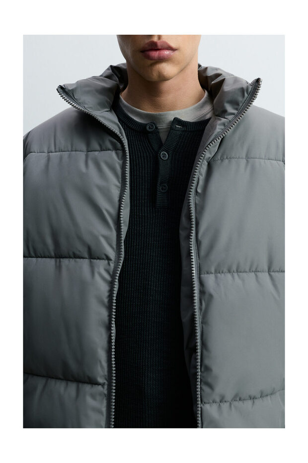 Férfi BASIC bélelt kabát állógallérral - 3