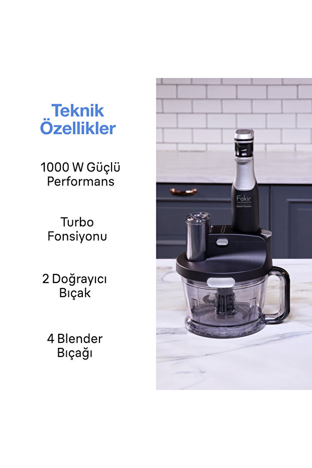 Speed Quadro Blender Seti Black & Silver - 3