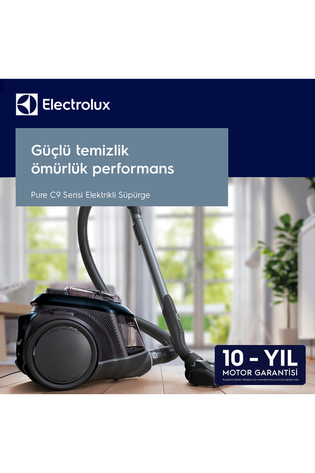 PC91-8STM Pure C9 10 Yıl Motor Garantili 72dB(A) Sessiz LED Başlıklı Toz Torbasız Elektrikli Süpürge - 3