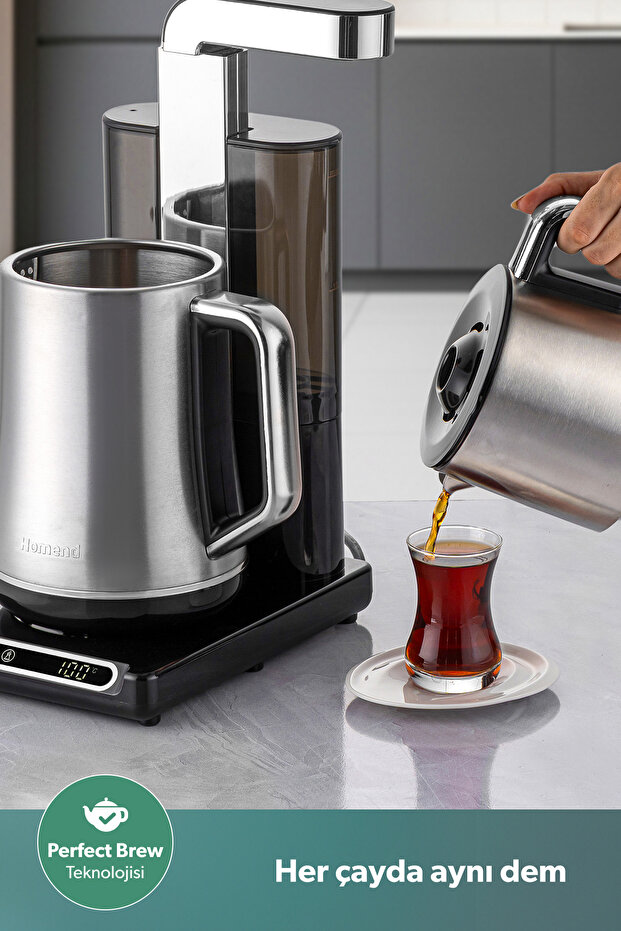 ماكينة صنع الشاي الأوتوماتيكية الناطقة تيابوت 1785H كروم - 10