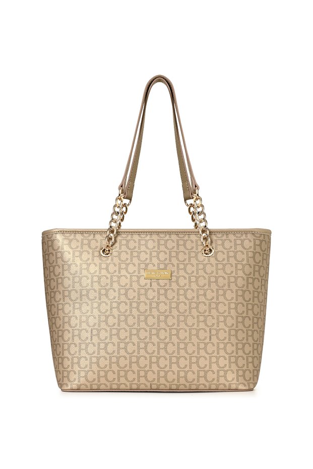 Gold Large Alphabet Women's Shoulder Bag 05Po22Y1546