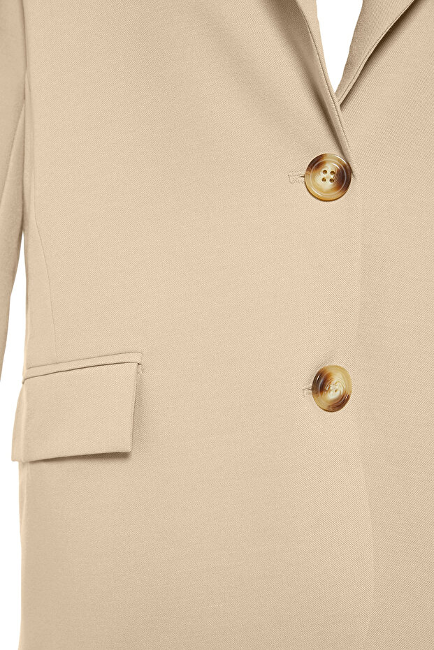Vizon Regular Astarlı Dokuma Blazer Ceket TWOAW23BC00132 - 9